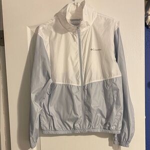 Columbia Two-Tone White and Light Blue Jacket